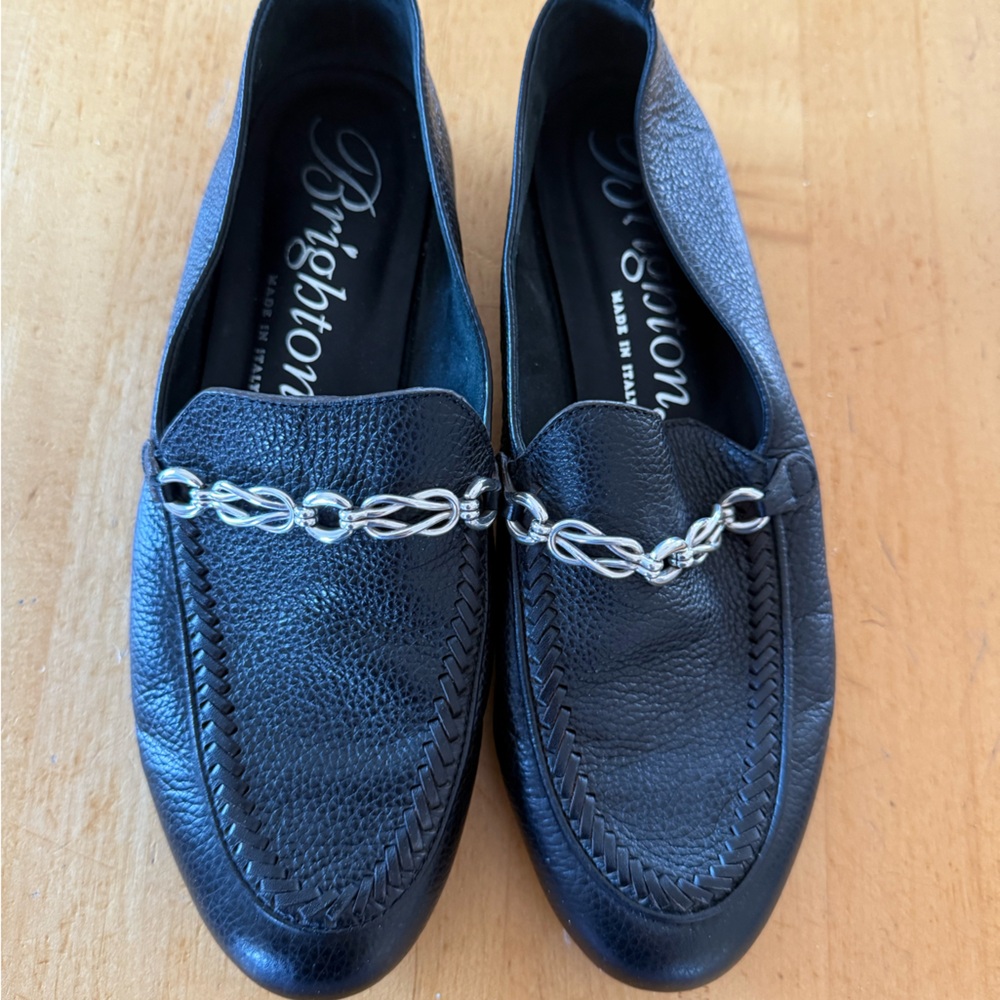 Brighton Sloane Black Leather Loafers